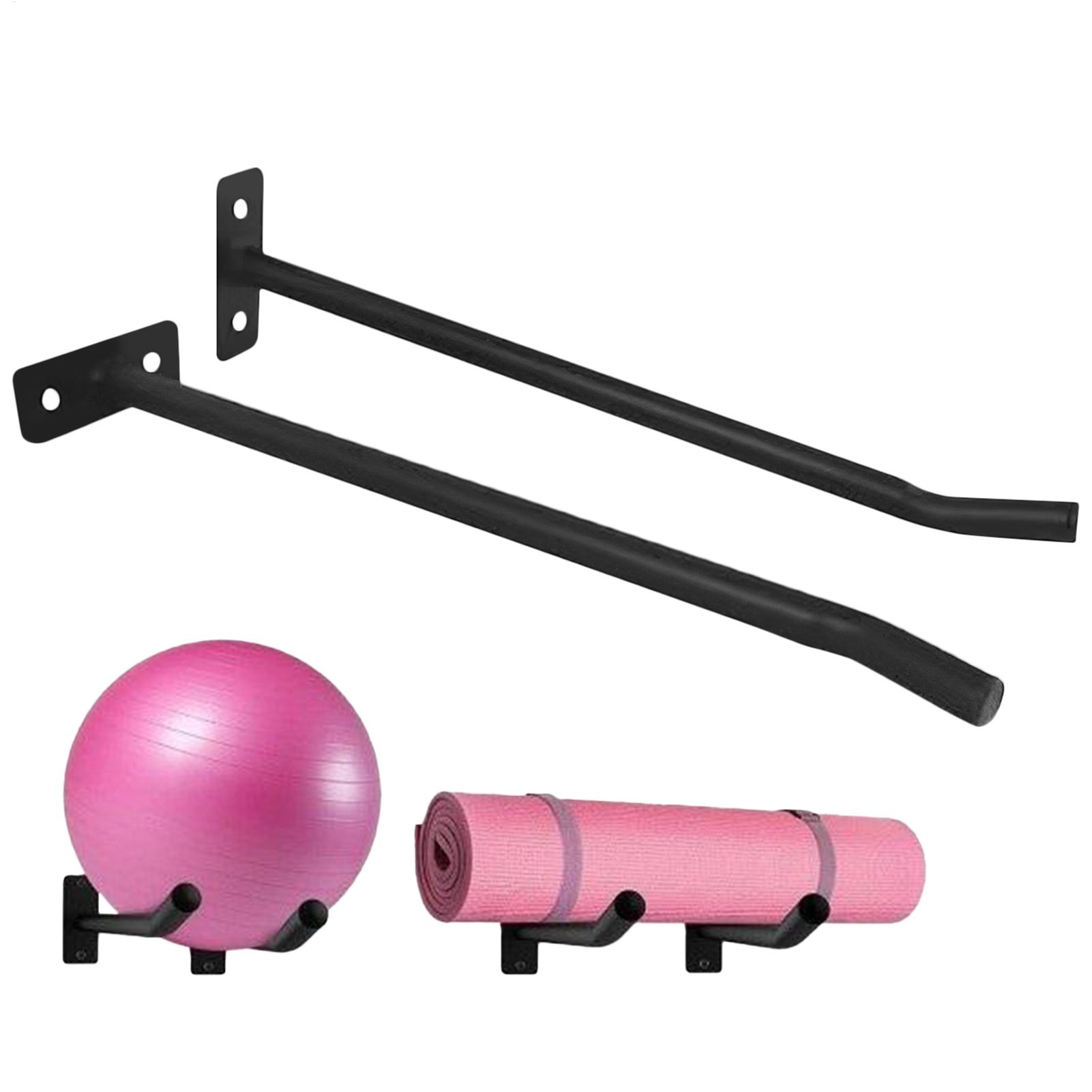Home Gym Folding Rack - Oefenbalhouder, 2-pack, wandbevestiging voor yogabal, opbergorganizer
