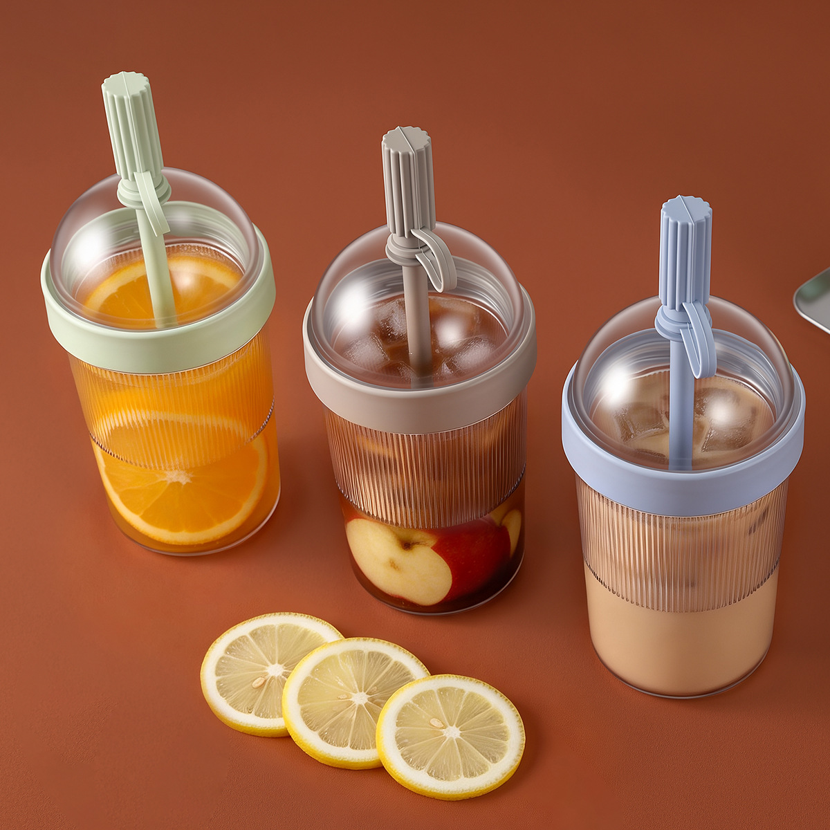 Kettler Home Gym - 540ml Tritan afsluitbare draagbare reismok, transparante