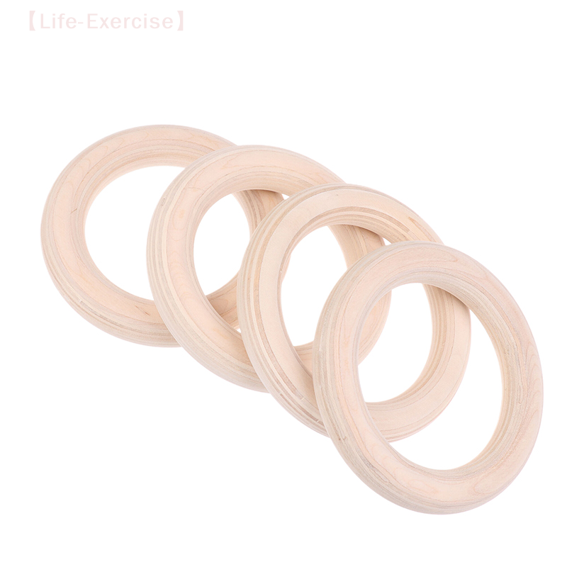 Gymnastic Rings Wooden - 2 stks/paren Houten Ring Draagbare Crossfit