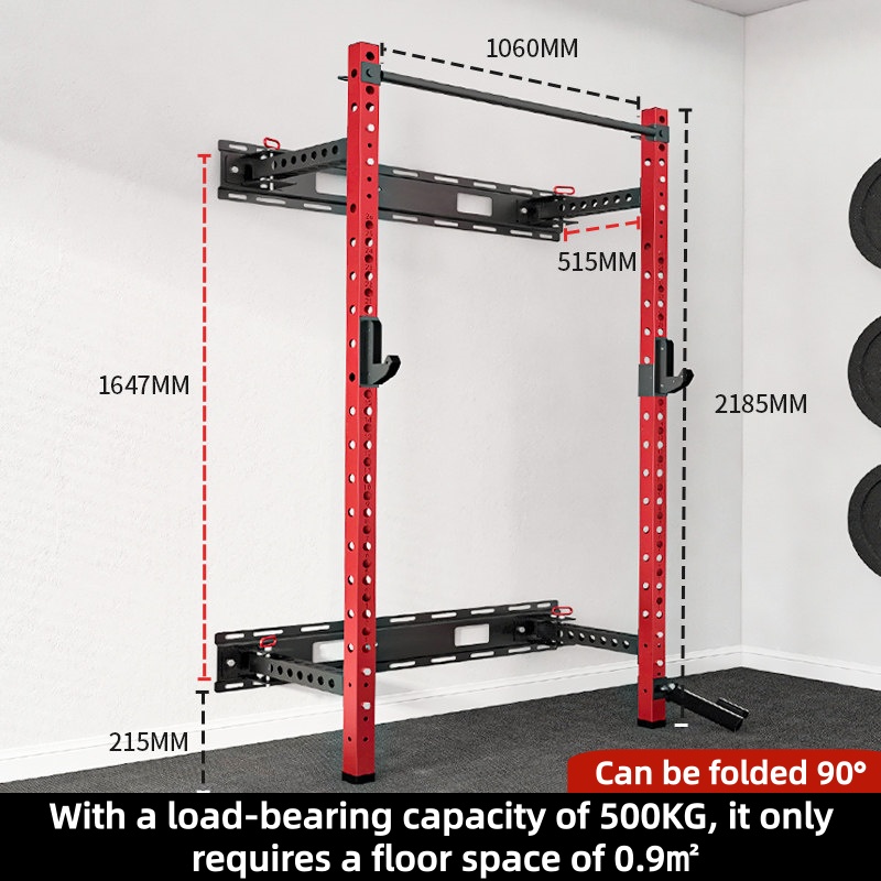 Home Gym Folding Rack - Verstelbare Power Cage Wandgemonteerde Opvouwbare Half