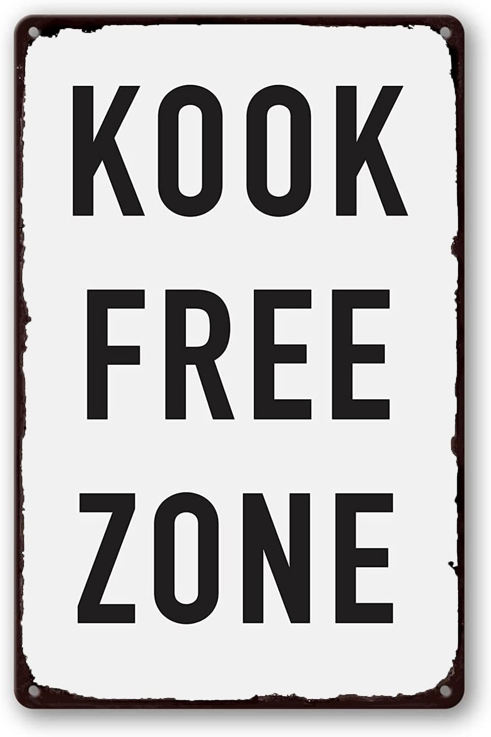 Home Zone Gym - Kook Free Zone Tinbord Vintage Stijl