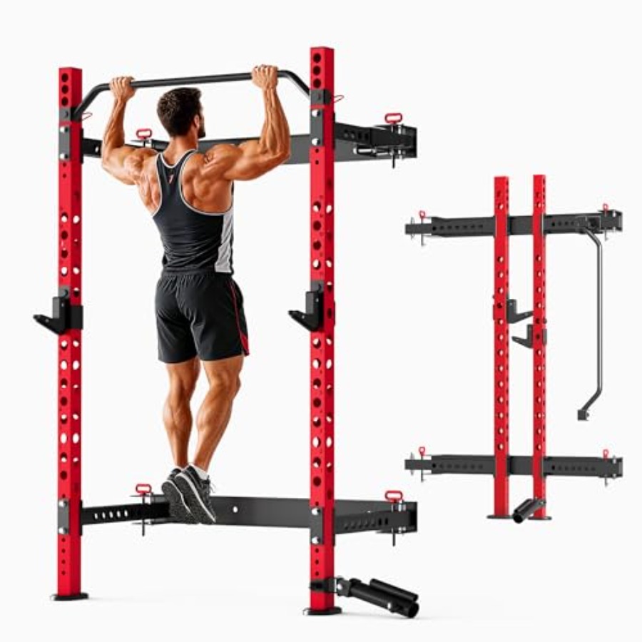 Home Gym Folding Rack - Homegym opvouwbaar squat rack, staal, zwart
