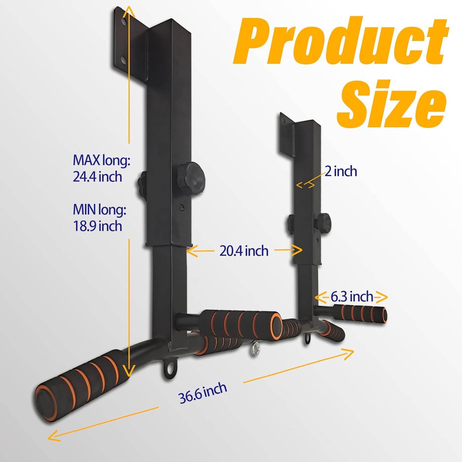 Home Gym Wall Mounted - Multifunctionele Dip Station Wandmontage Pull-up Bar