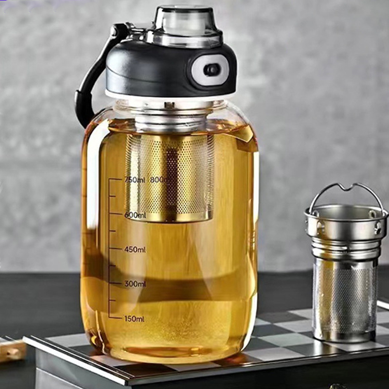 Kettler Home Gym - 800/2500 ml grote glazen waterfles met