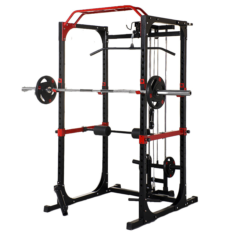Home Gym Power Rack - Commercial Power Cage Squat Rack Multi-Grip
