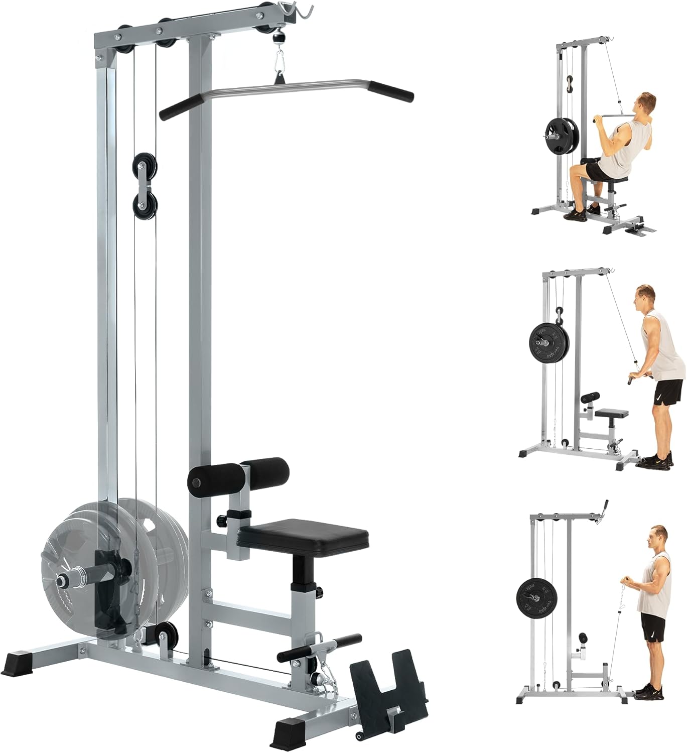 Lat Pulldown Cable - Fitnessapparaat, Robuust Metaal, Zilver, LAT Pull