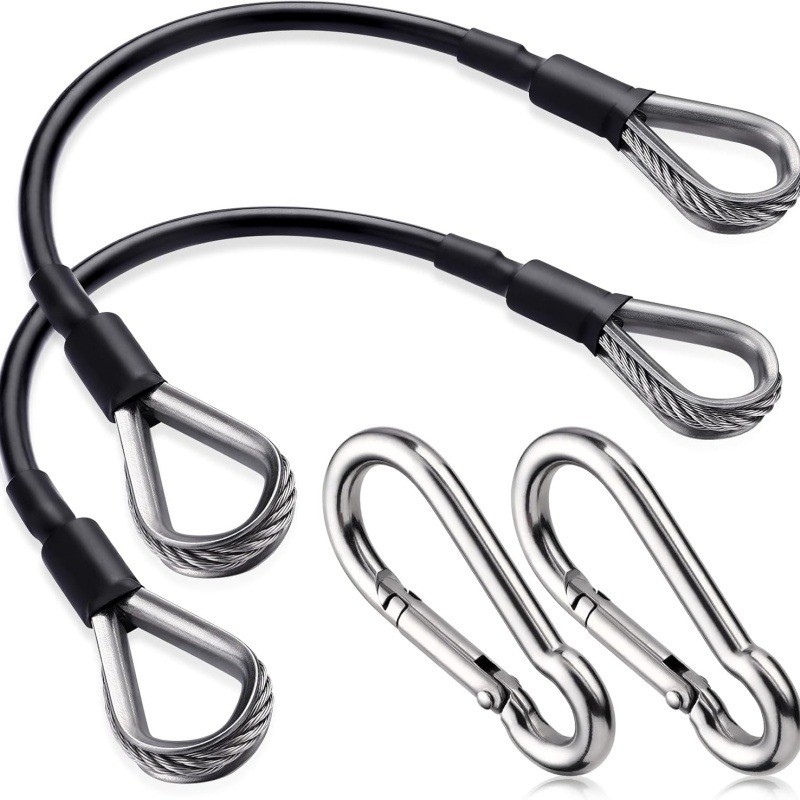 Lat Pulldown Cable - 1/2 Stuks 25cm Gym Kabelverlenging Compatibel