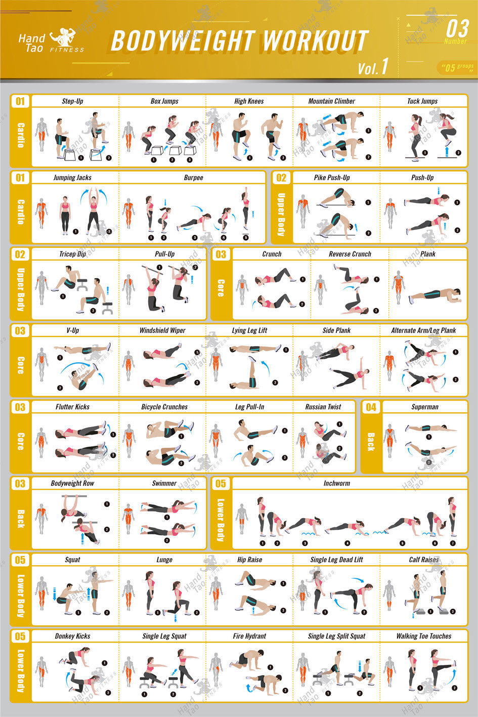Home Gym Guide - Bodyweight workout Oefening BodyBuilding Gids Fitness