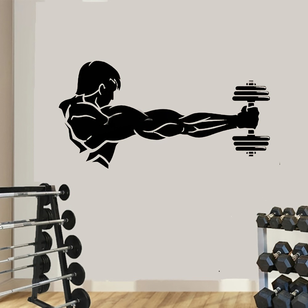 Home Gym Interior Design - Fitness Home Decor Vinyl Muurstickers Voor