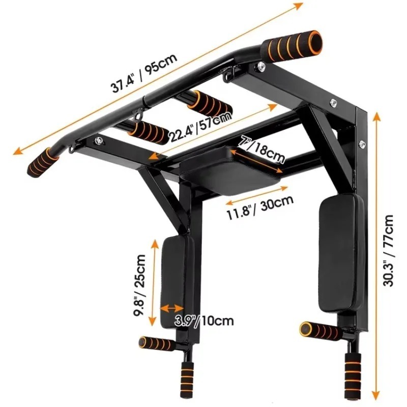Home Gym Wall Mounted - Wandgemonteerde pull-up bar voor binnengebruik, multifunctionele
