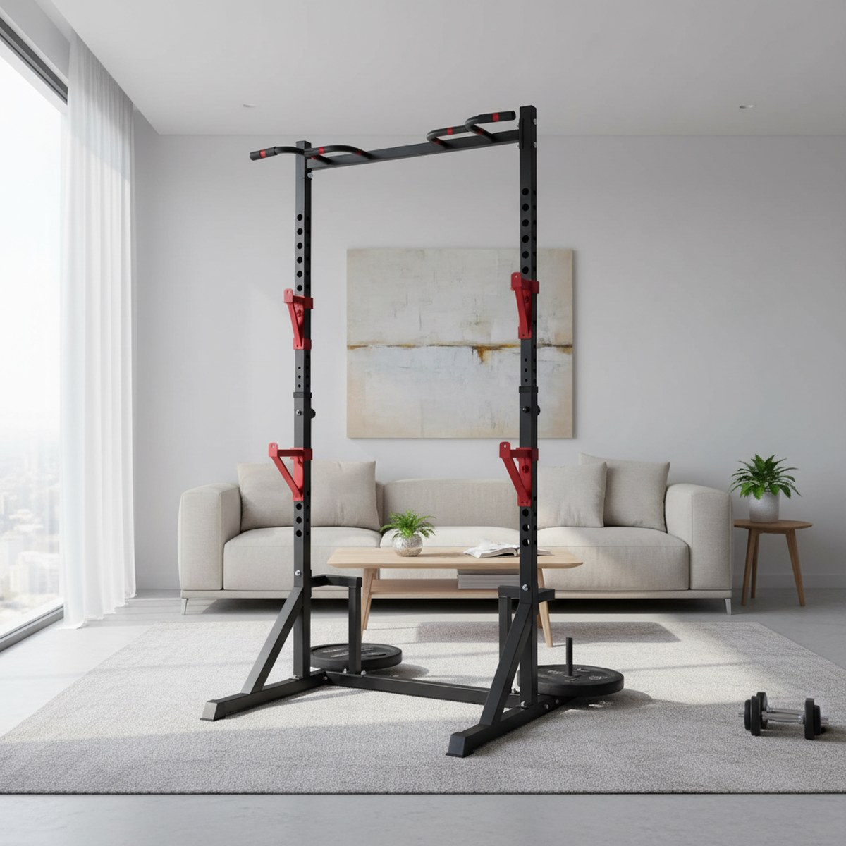 Verstelbaar Power Rack met Pul - Home Gym Power Rack recensie en prijs