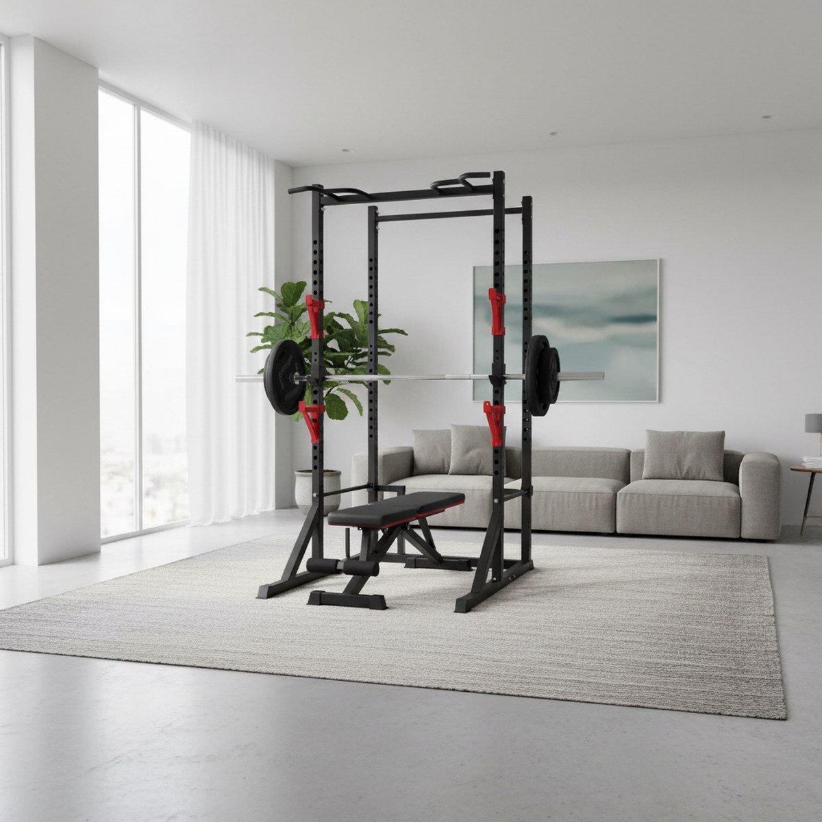 Verstelbaar Power Rack met Pul - Home Gym Power Rack recensie en prijs