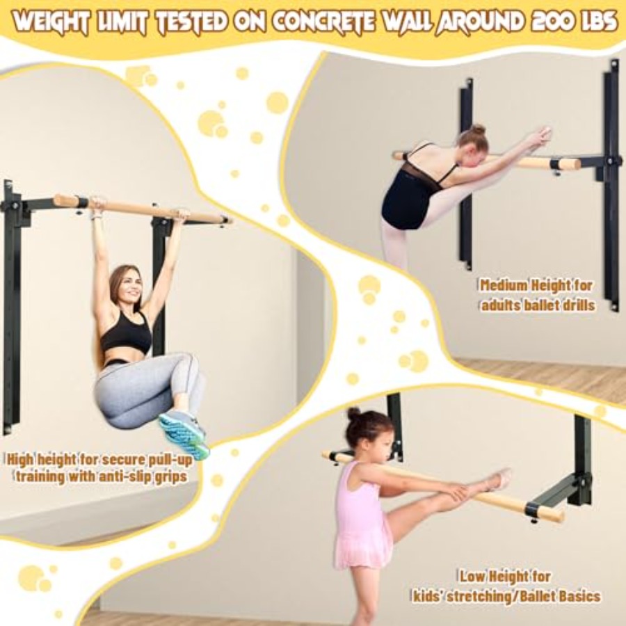 Wandbevestigde balletbar, 4ft/ - Home Gym Wall Mounted recensie en prijs