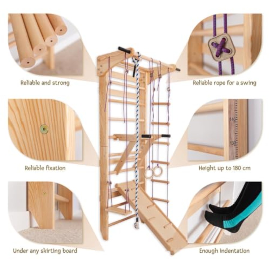 Zweedse ladderwandrekken voor  - Gymnastic Rings Wooden recensie en prijs