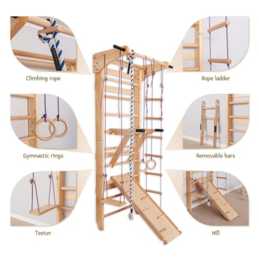 Zweedse ladderwandrekken voor  - Gymnastic Rings Wooden recensie en prijs