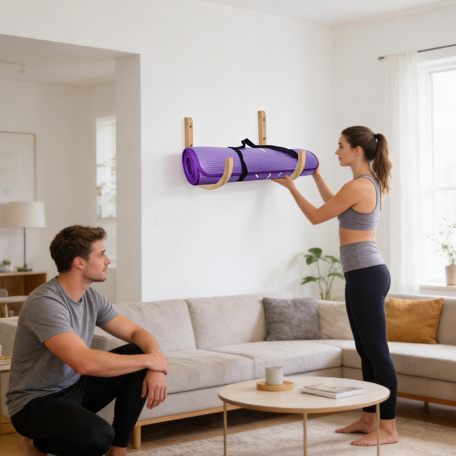 Yoga Mat Organizer 2 stuks hou - Home Gym Folding Rack recensie en prijs