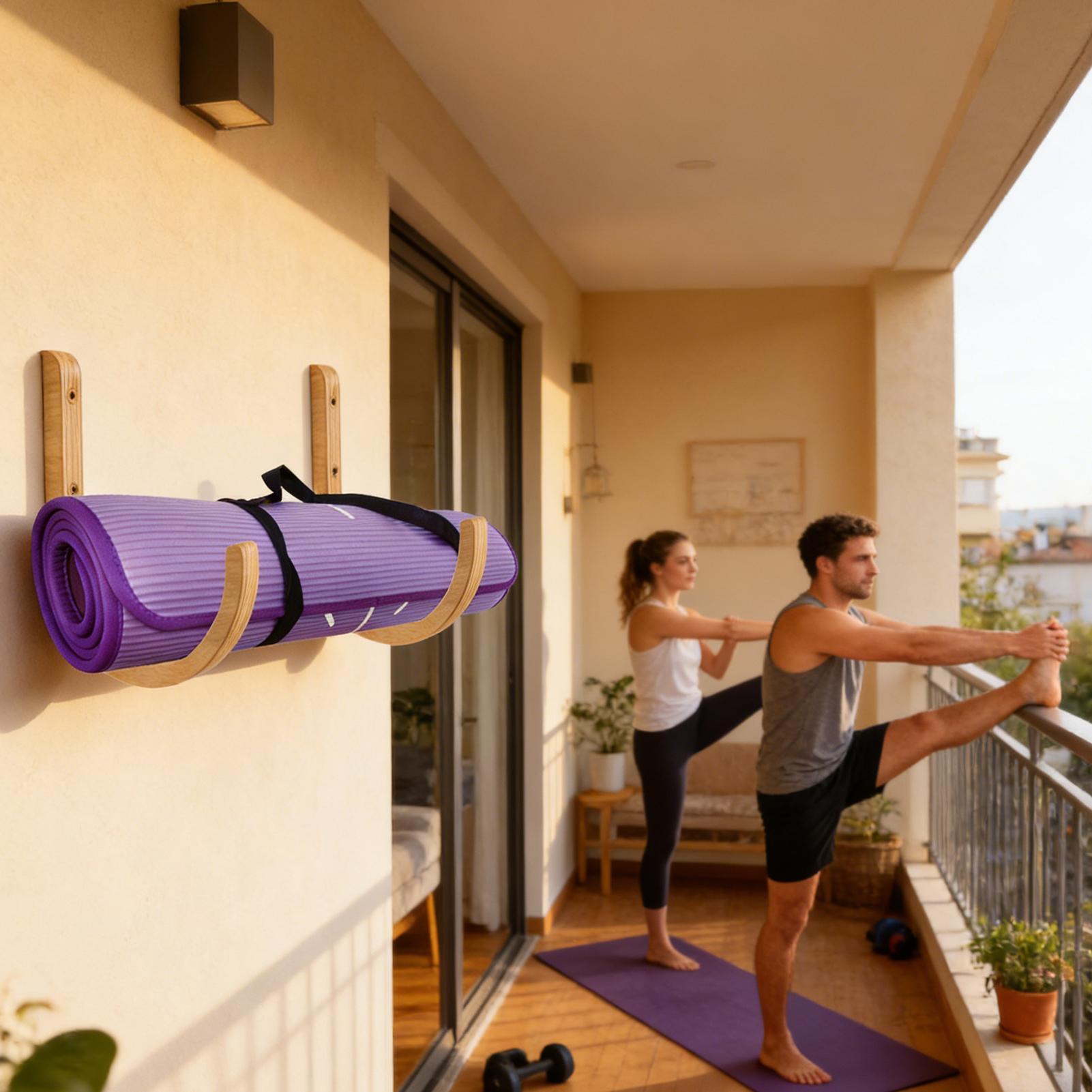 Yoga Mat Organizer 2 stuks hou - Home Gym Folding Rack recensie en prijs