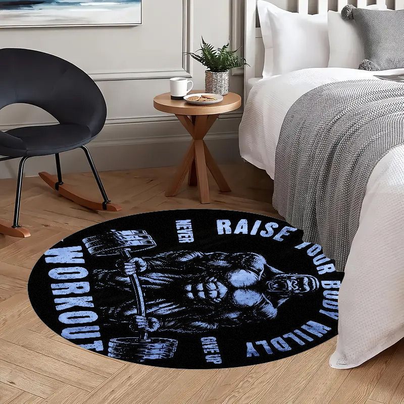 Muscle Man Workout Quote Rond  - Home Zone Gym recensie en prijs