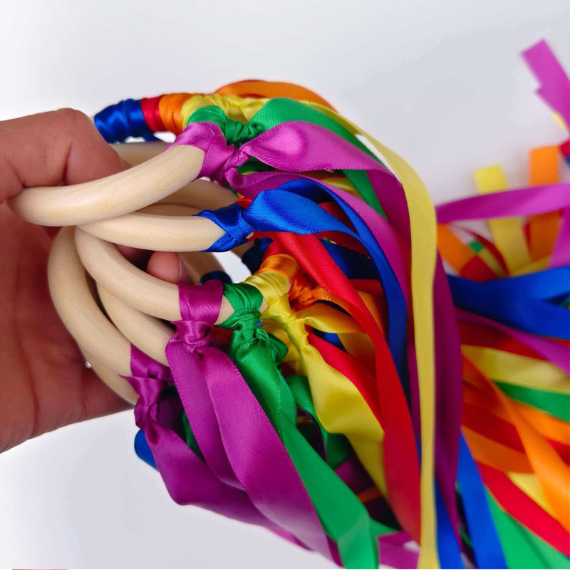 Regenboog Handvliegerstokken M - Gymnastic Rings Wooden recensie en prijs