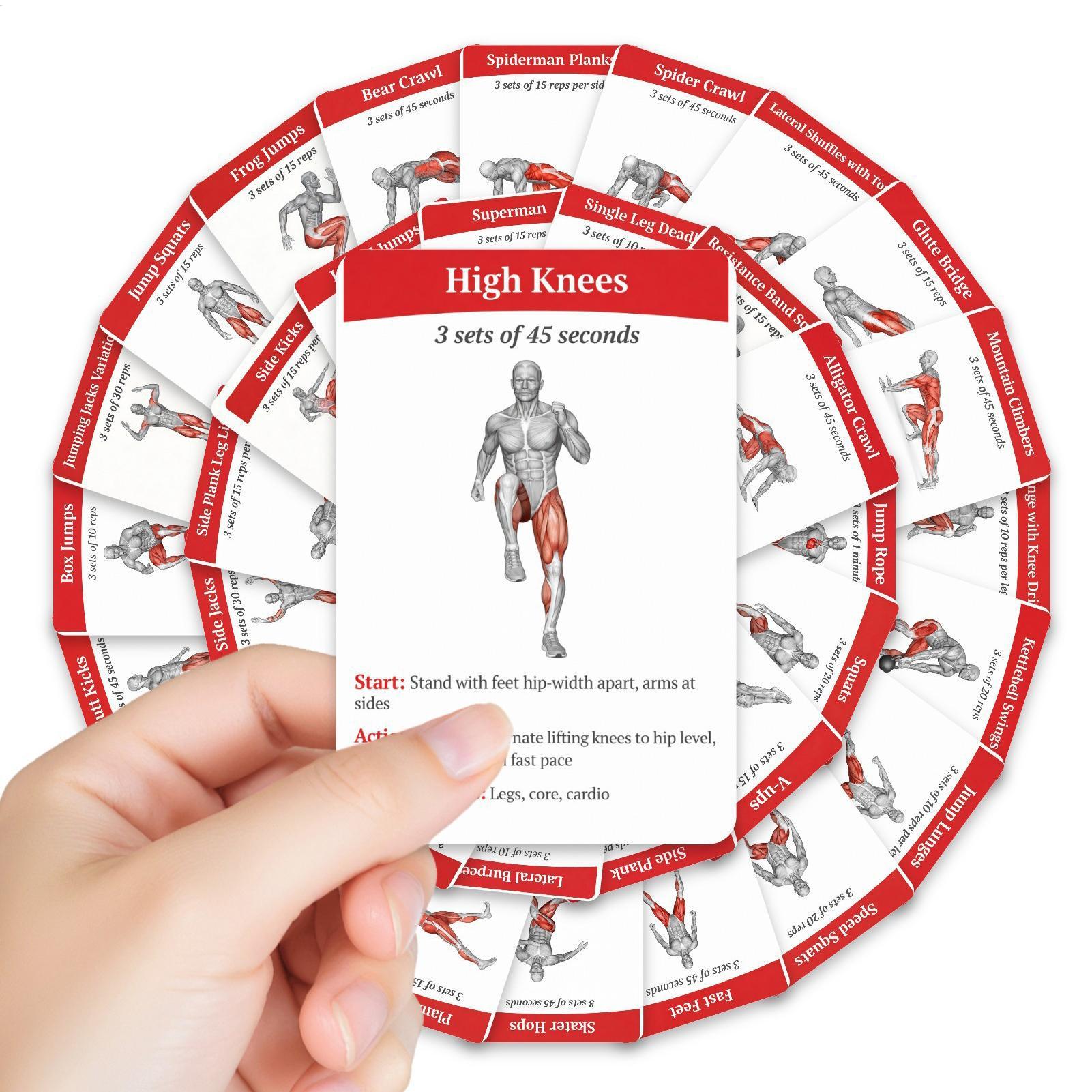 Workout-kaarten, 36 stuks, dra - Home Gym Guide recensie en prijs
