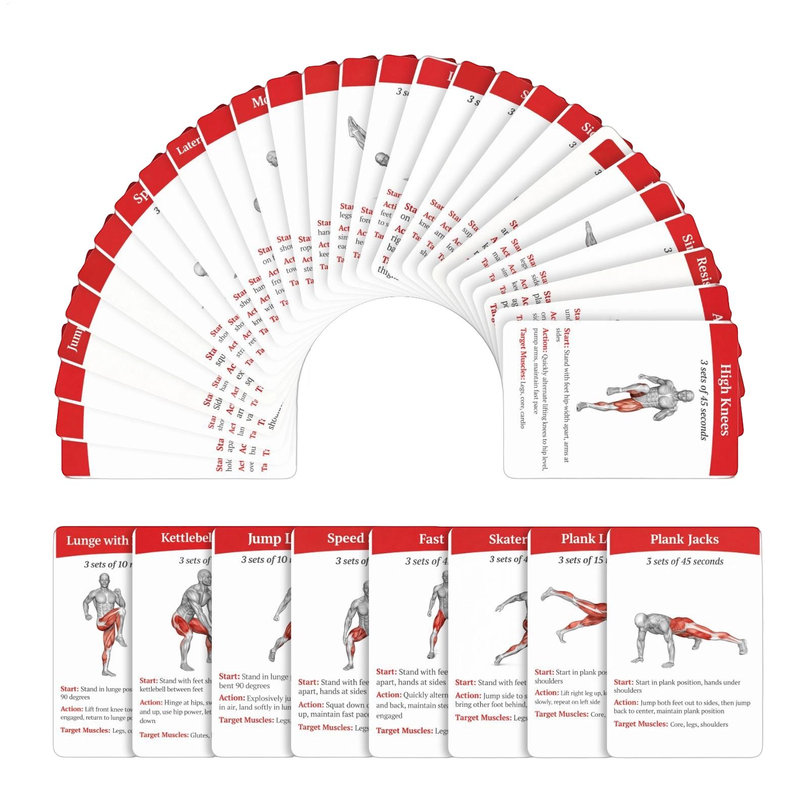Workout-kaarten, 36 stuks, dra - Home Gym Guide recensie en prijs
