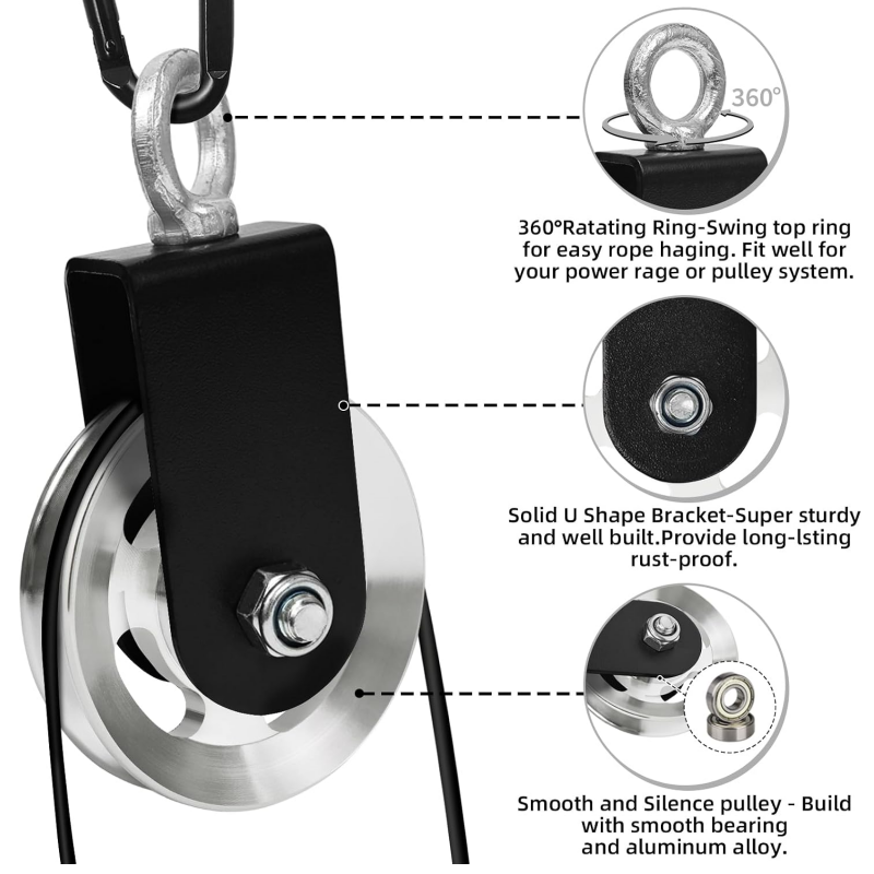 1Pc Aluminium Kabel Katrol, 88 - Home Gym Diy Pulley System recensie en prijs