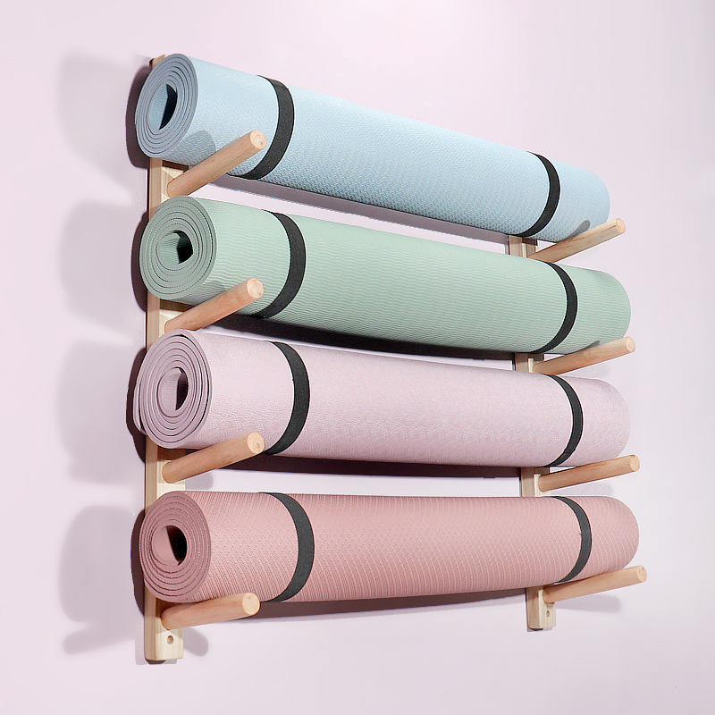 Houten yogamathouder voor wand - Home Gym Folding Rack recensie en prijs