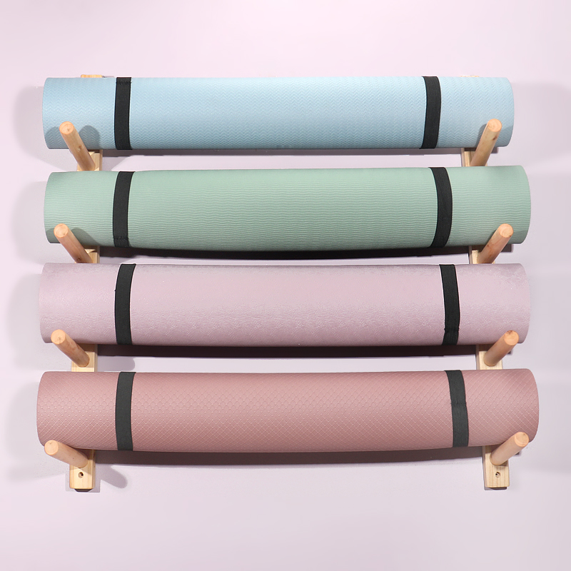 Houten yogamathouder voor wand - Home Gym Folding Rack recensie en prijs