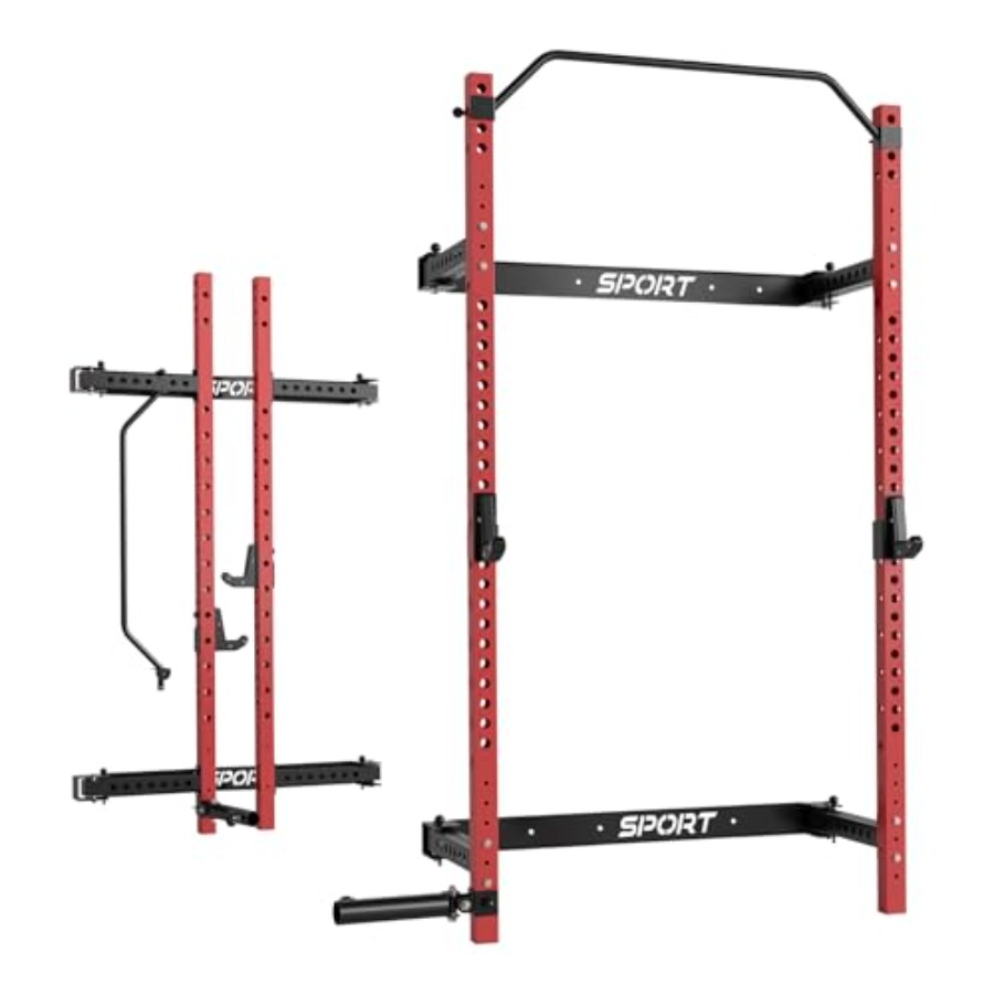 Homegym opvouwbaar squat rek:  - Home Gym Folding Rack recensie en prijs