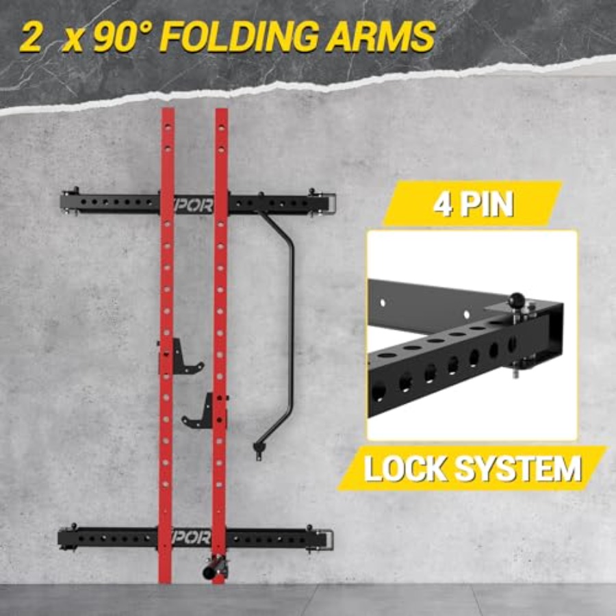 Homegym opvouwbaar squat rek:  - Home Gym Folding Rack recensie en prijs