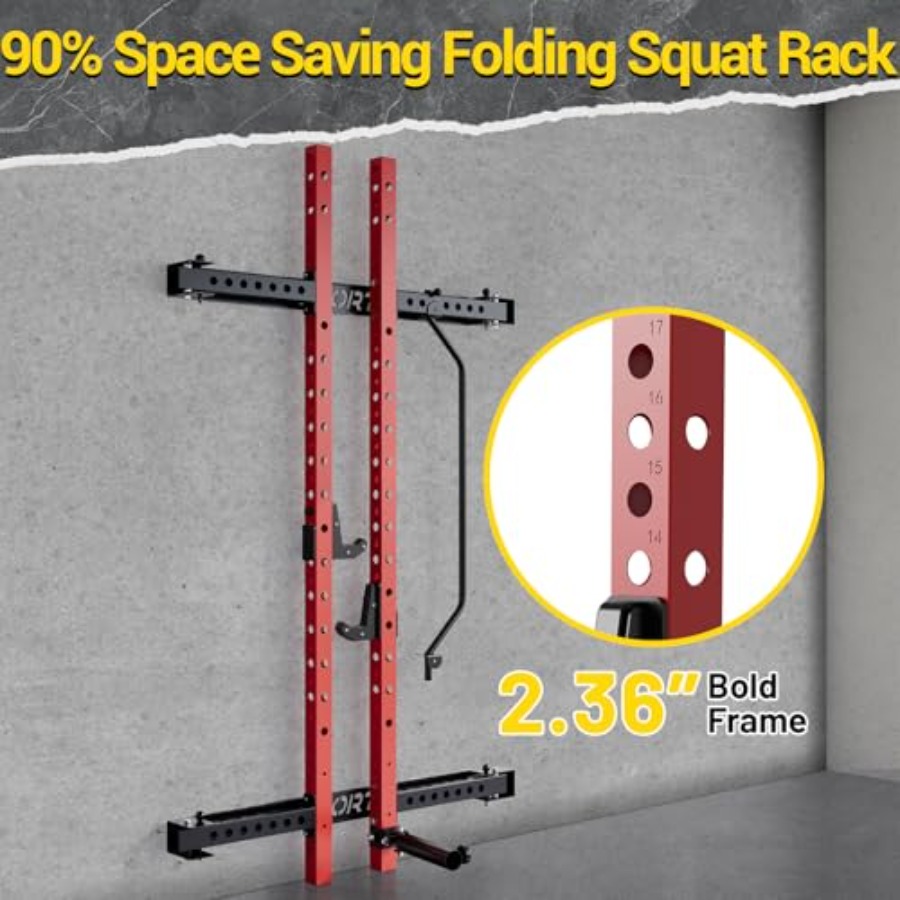 Homegym opvouwbaar squat rek:  - Home Gym Folding Rack recensie en prijs