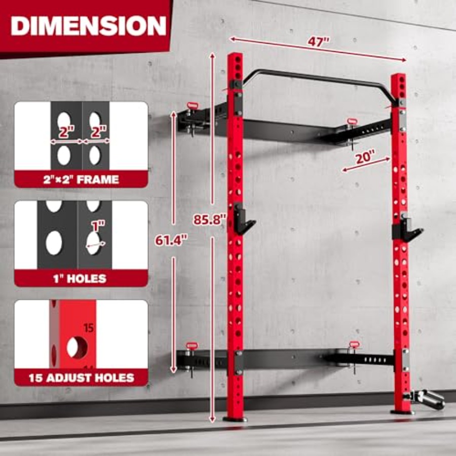 Homegym opvouwbaar squat rack, - Home Gym Folding Rack recensie en prijs