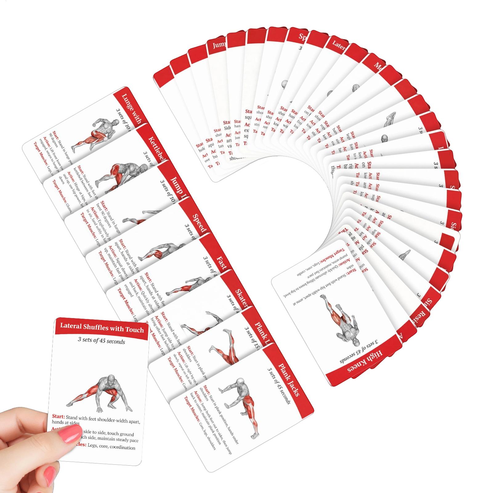 Workout-kaarten, 36 stuks, dra - Home Gym Guide recensie en prijs