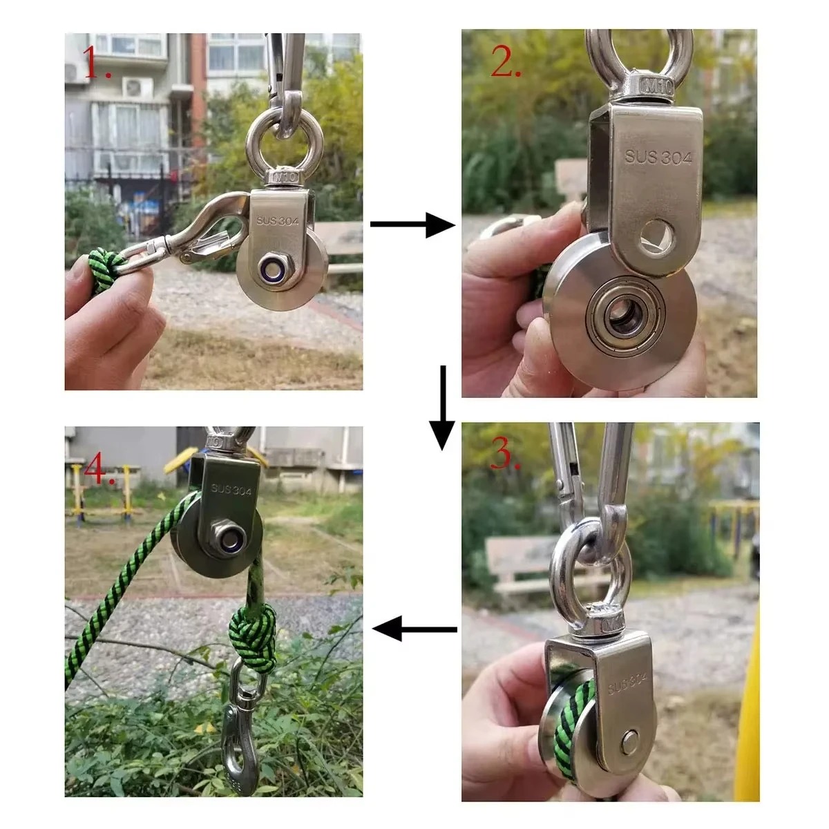 U-type draaibare katrol 304 ro - Home Gym Diy Pulley System recensie en prijs