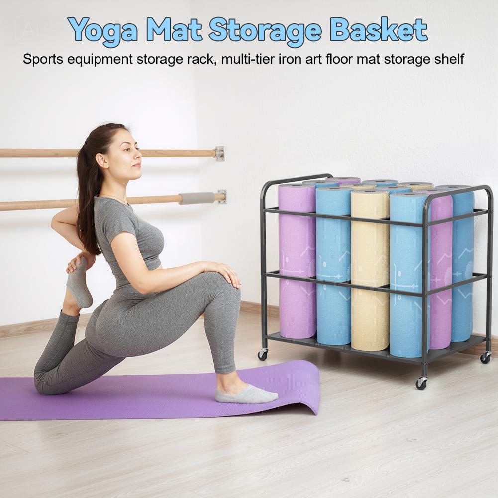 Yogamat opbergrek met wielen,  - Home Gym Folding Rack recensie en prijs