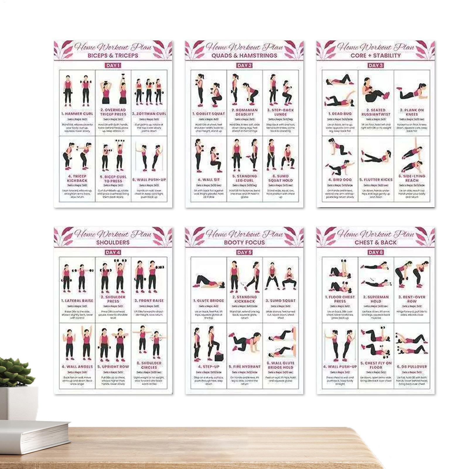 Workout Poster 6-delig Full Bo - Home Gym Guide recensie en prijs