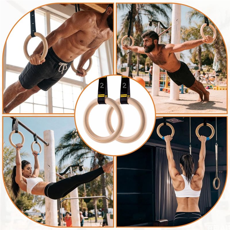 1,25 inch Gymnastiekringen met - Gymnastic Rings Wooden recensie en prijs