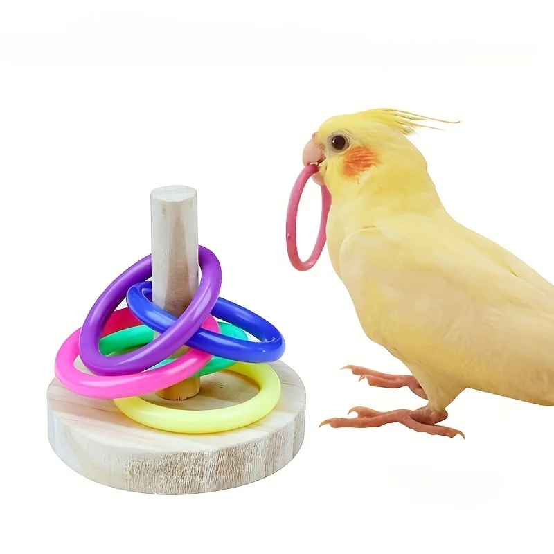 Houten interactief papegaaienr - Gymnastic Rings Wooden recensie en prijs