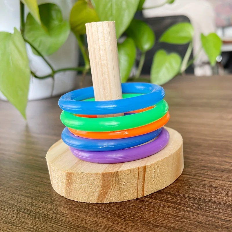 Houten interactief papegaaienr - Gymnastic Rings Wooden recensie en prijs