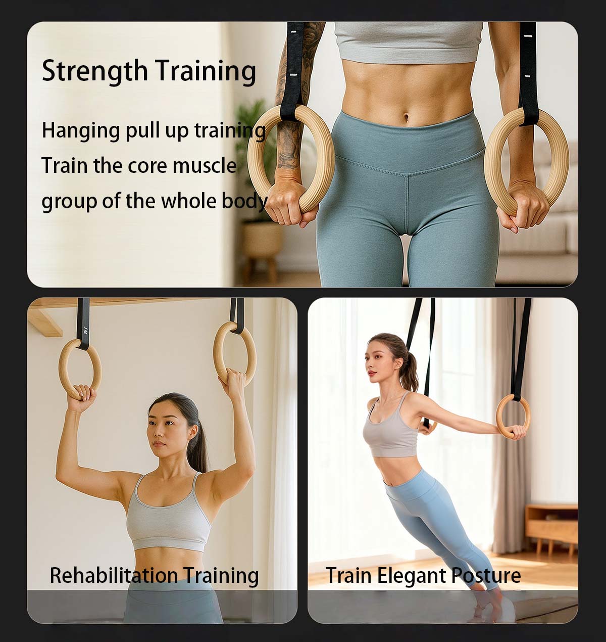Verstelbare Houten Gymnastiekr - Gymnastic Rings Wooden recensie en prijs